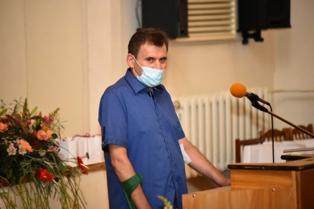 Eugenijus Dargužis yra vienas ilgiausiai Lietuvoje nuo COVID-19 infekcijos gydytų ligonių / R.Ančerevičiaus nuotr.

