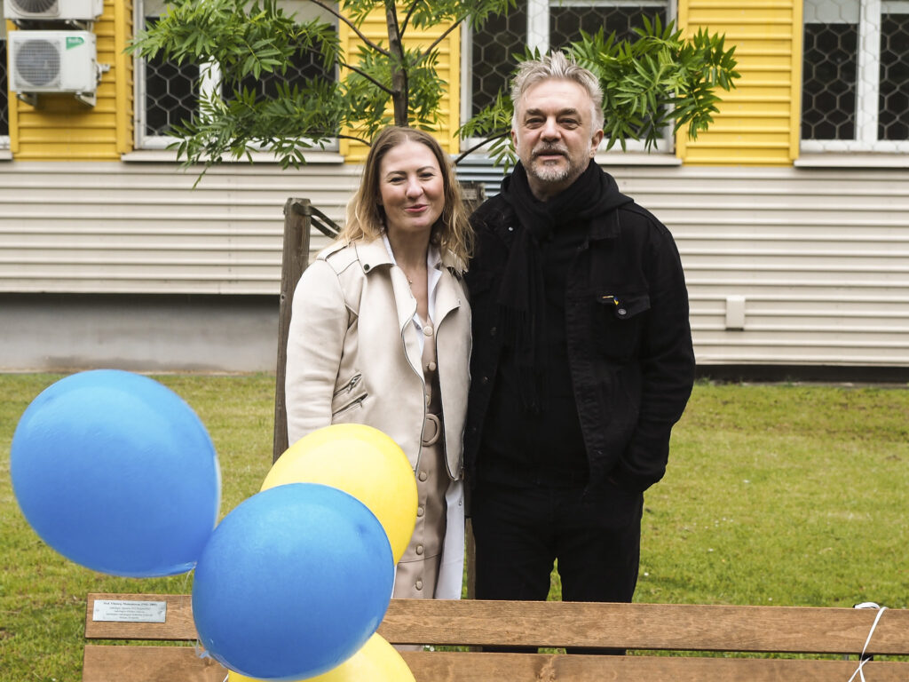 Memorialiniu suoliuku pagerbtas Andriaus Mamontovo tėtis - radiologas prof. Viktoras Mamontovas 