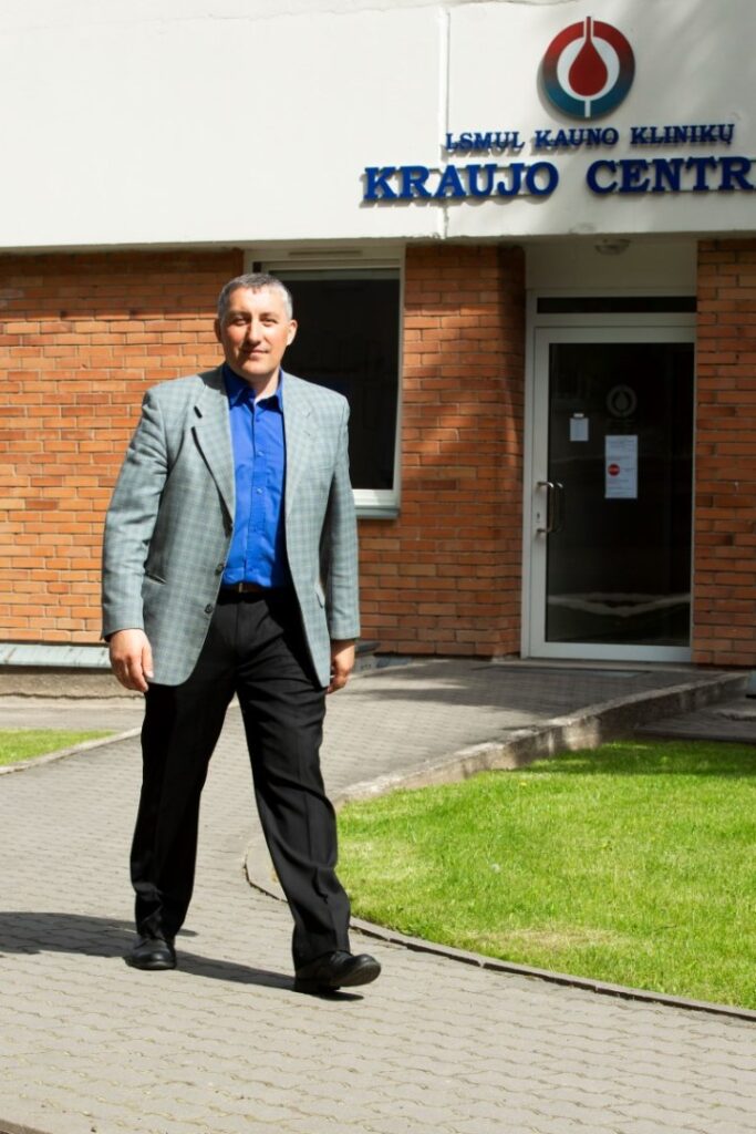 Kraujo donoras Juozas Vaitkevičius / Kauno klinikų nuotr.