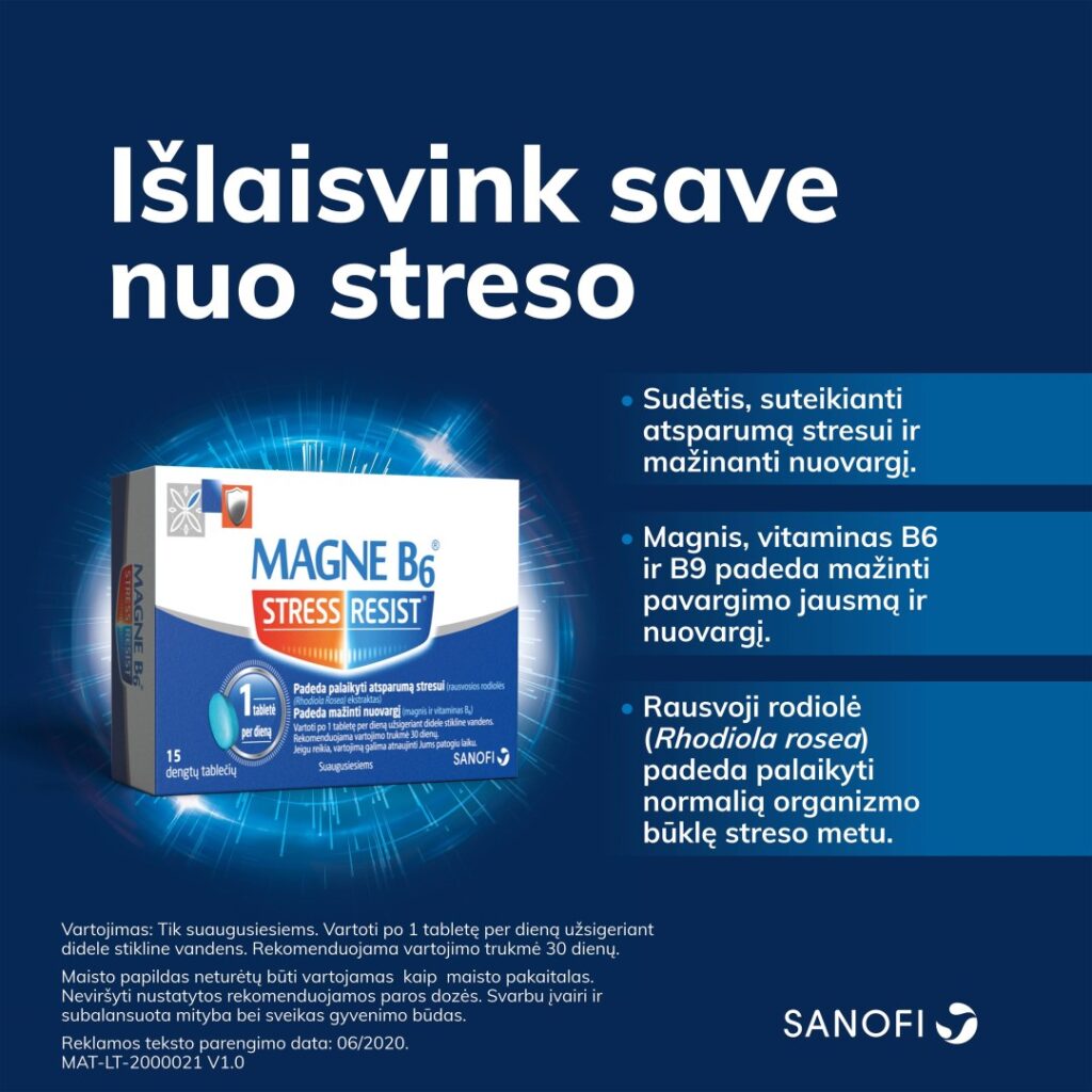 Maisto papildas „Magne B6 Stress Resist“