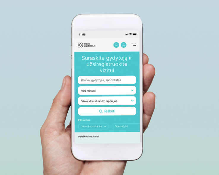 sveikatos paslaugų platforma manodaktaras.lt